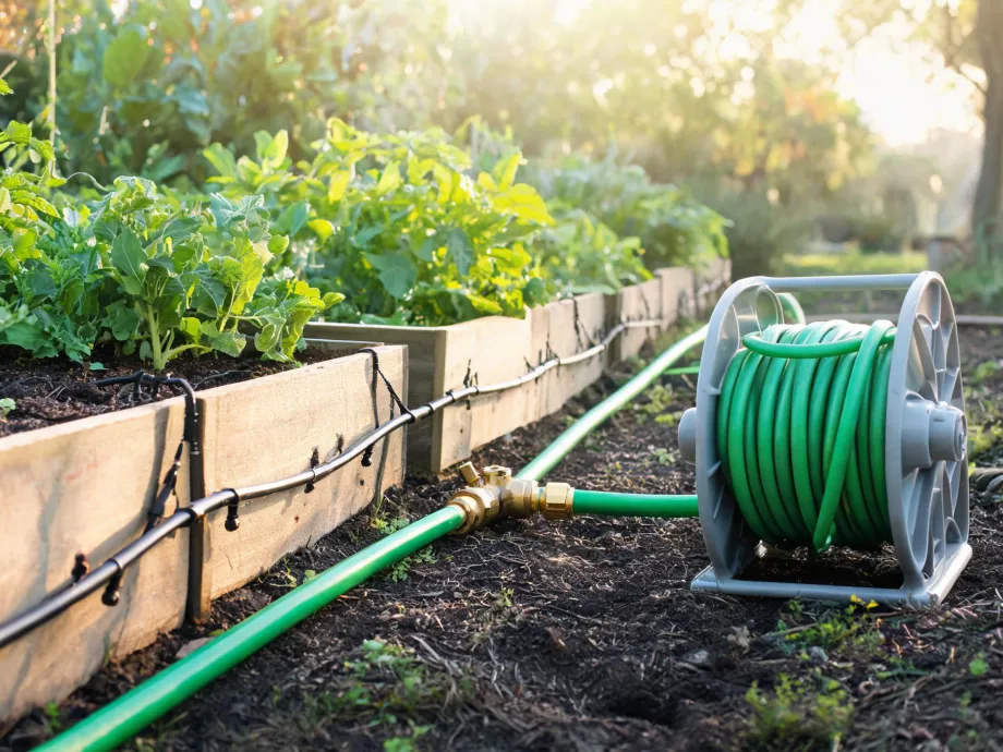 Main Flexzilla garden hose use scene