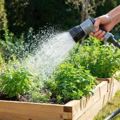 Adjustable garden hose nozzle