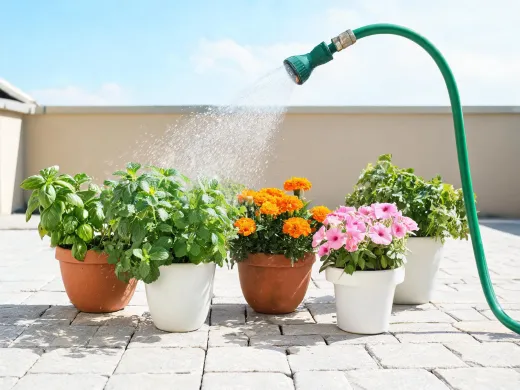 Patio container watering