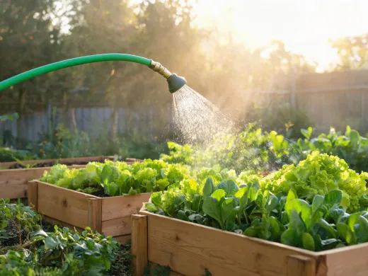 Home vegetable garden watering