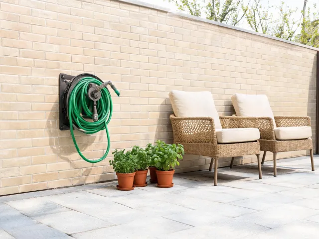 Patio hose storage